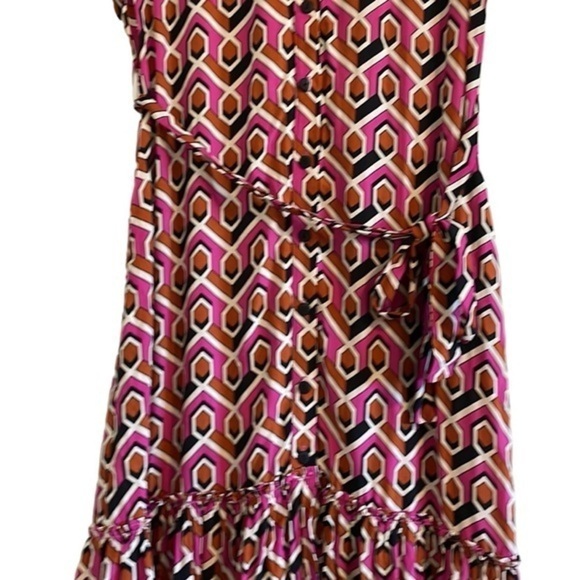Corey Lynn Calter Anthropologie Annabel Dress Women’s Size XS Petite Midi Pink‎ - Picture 6 of 11